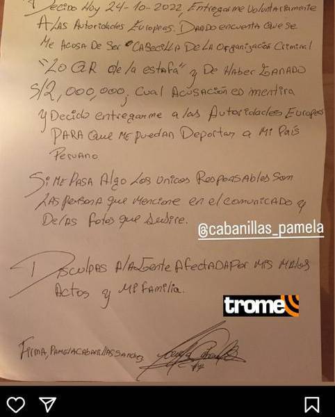 Estafadora de concierto de Daddy Yankee en Perú deja inesperada carta y se entrega a las autoridades europeas