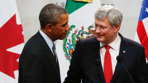 Obama y Harper se apuestan caja de cervezas ante duelos de hockey