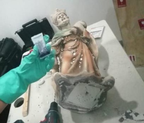 México: Incautan dos figuras religiosas hechas de metanfetamina