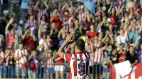 Presentación de David Villa como nuevo jugador del Atlético de Madrid