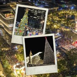 Encendido de la Navidad en varios países.