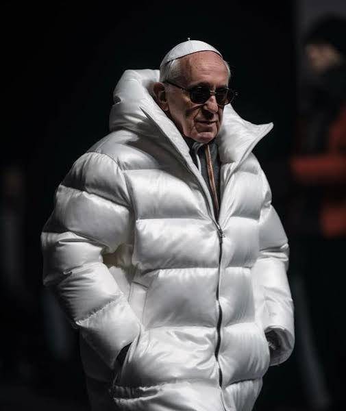 Imagen del papa Francisco creada con inteligencia artificial.