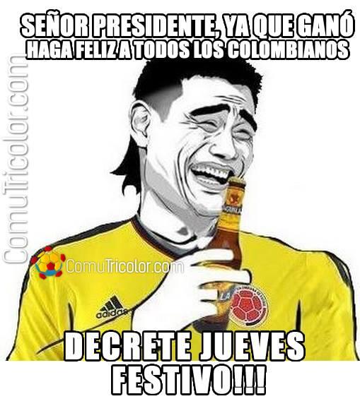 Con estos memes celebran el triunfo de Colombia