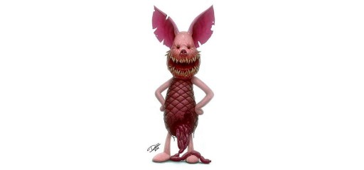 Personajes de dibujos animados convertidos en aterradoras criaturas