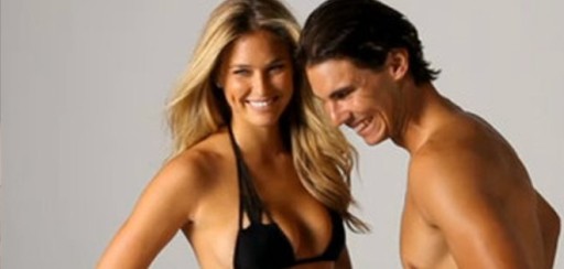 Rafa Nadal posó muy sensual junto a modelo en sesión de fotos