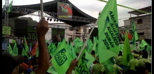 Correa recorrió tres cantones de Guayas en su último día de campaña