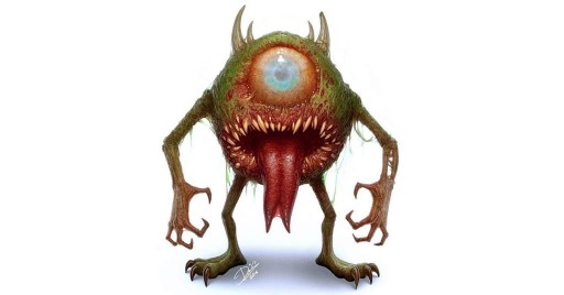 Personajes de dibujos animados convertidos en aterradoras criaturas