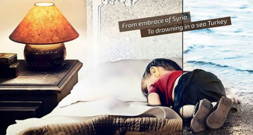 Artistas dibujan a niño sirio como protesta ante crisis migratoria