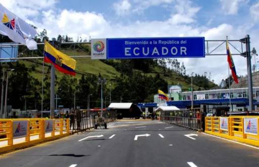 Una imagen del puente internacional de Rumichaca, frontera entre Ecuador y Colombia.