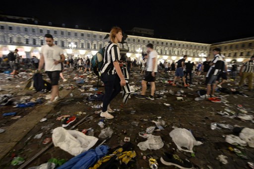 Estampida humana en la Fan Fest de Turín deja 200 personas heridas