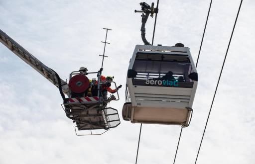 Imagen de un simulacro en Aerovía, Guayaquil.