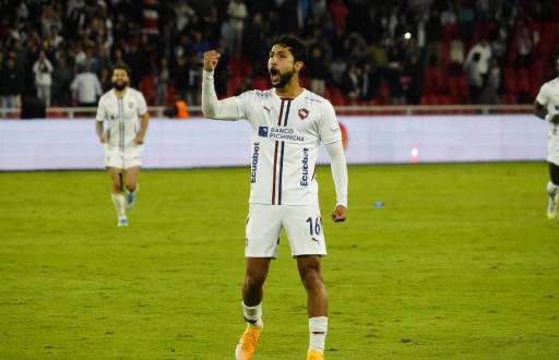 El delantero de Liga de Quito, Jeison Medina, en el partido ante Emelec por la semifinal de la Copa Ecuador