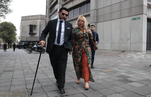 Quito, 3 de abril de 2025. El abogado Washington Andrade y su entonces clienta, la jueza Nubia Vera.