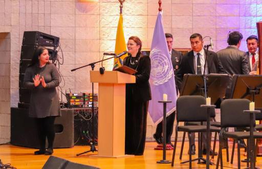 María José Pinto en el evento sobre salud mental.