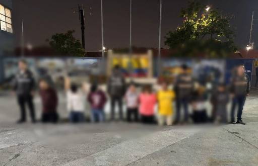 Los sospechosos detenidos en Ecuador por la Policía Nacional.