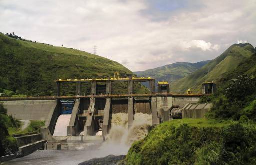 La planta hidroeléctrica Agoyán.