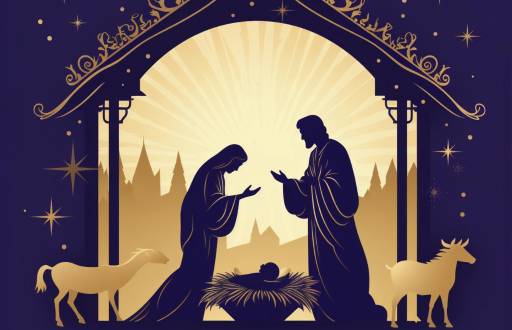 Foto animada sobre el nacimiento de Jesús.