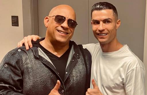 Vin Diesel junto a Cristiano Ronaldo.