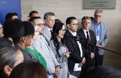Bancada de la RC en rueda de prensa por el caso Healthbird.