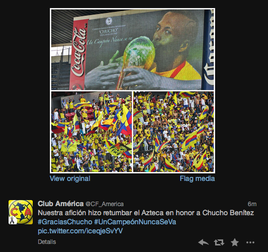 Una semana del adiós del Chucho Benítez