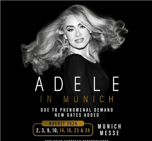 Adele añade más fechas a sus conciertos en Munich