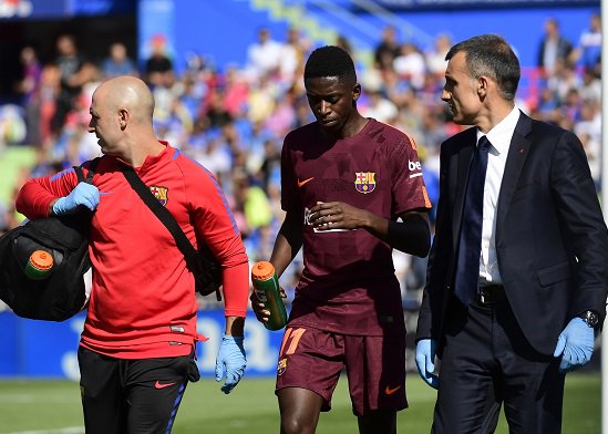 Dembelé se lesiona y es preocupación en el FC Barcelona