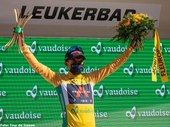 Richard Carapaz sigue líder en el Tour de Suiza tras la etapa 6
