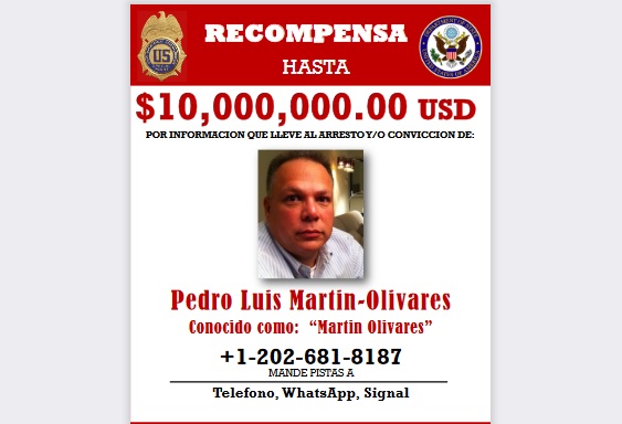 EEUU ofrece USD 20 millones por exfuncionarios venezolanos