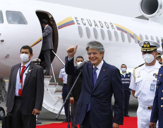 Guillermo Lasso realizó su cuarto viaje internacional con dos destinos