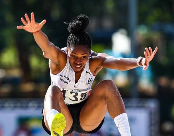 La atleta ecuatoriana batió su récord nacional de salto en el meeting de Leverkusen (Alemania)