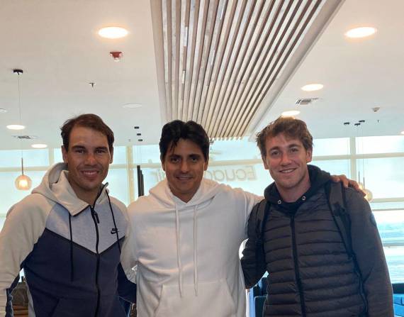 Rafa Nadal, Nicolás Lapentti y Casper Ruud en Quito.