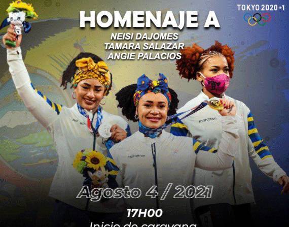Caravana del equipo de Halterofilia femenina se extiende por Quito