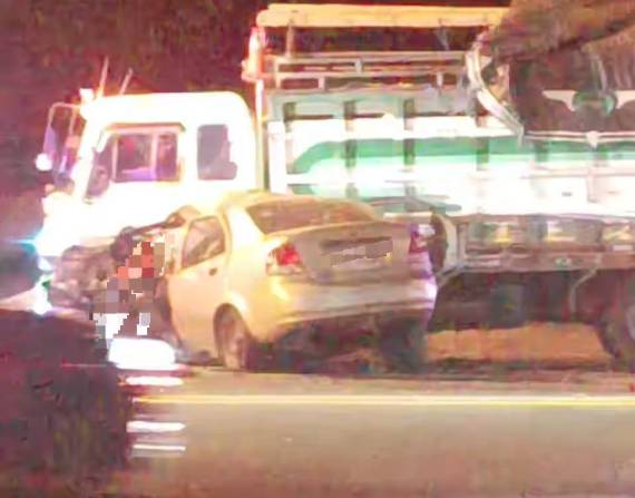 El choque de los automotores en la Panamericana Norte, este 12 de diciembre de 2025.