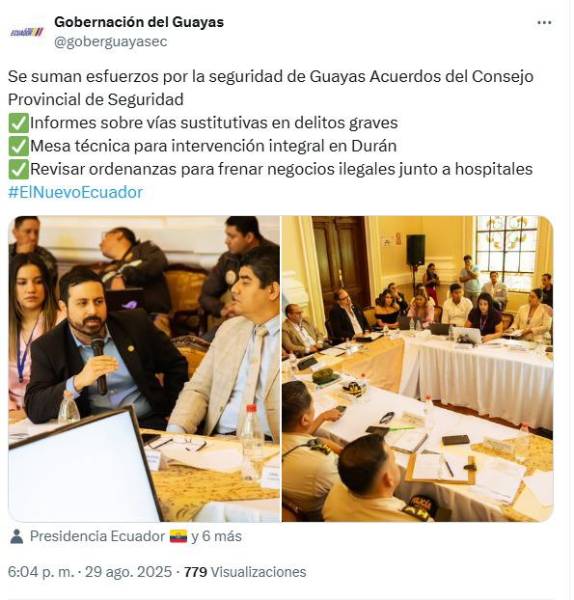 Acuerdo del Consejo Provincial de Seguridad de Guayas (3/3)