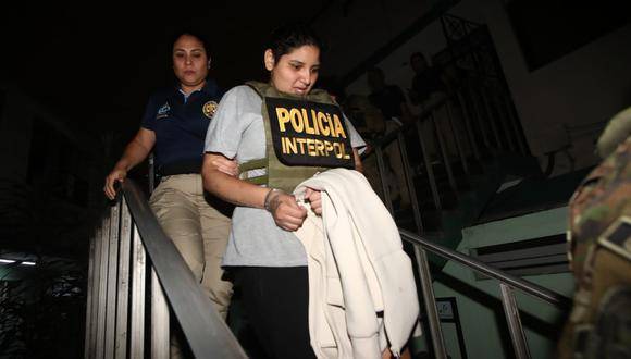 Imagen de Pamela Cabanillas en su llegada a Perú.