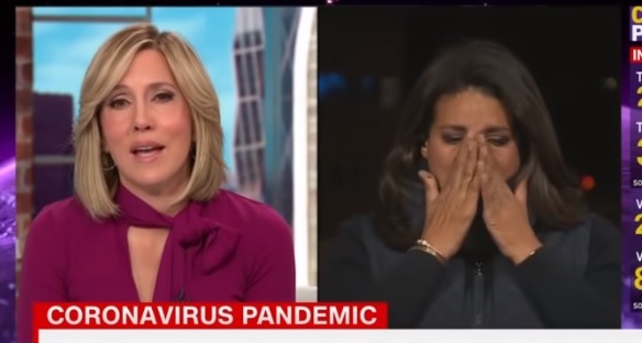 Reportera de la CNN llora al informar sobre el Covid en California