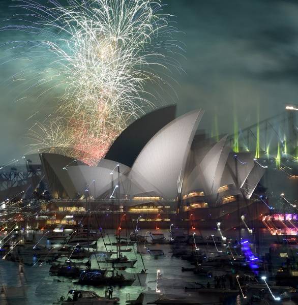Australia celebra la llegada del 2016
