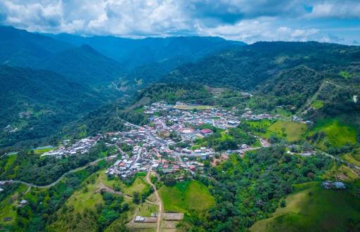 Imagen aérea del poblado.