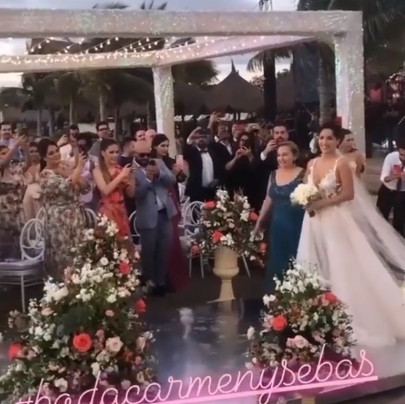 Carmen Villalobos y Sebastián Caicedo se casaron