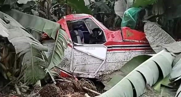 Avioneta fumigadora se accidentó en bananera del Guayas