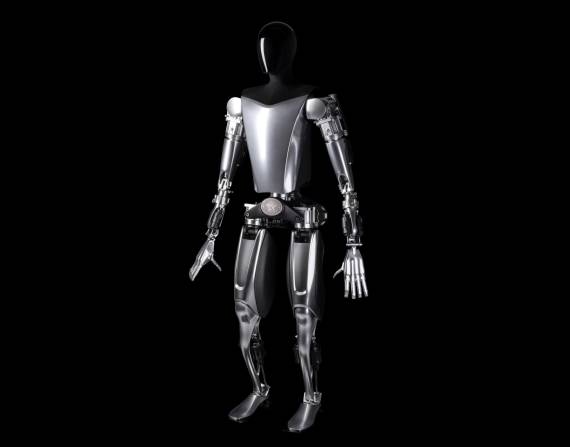 El androide apareció en el escenario de un evento de Silicon Valley, donde saludó a la audiencia y levantó las rodillas.