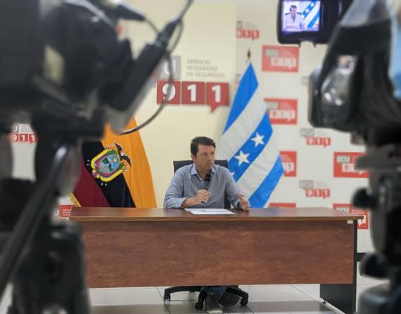 Francisco Jiménez dio declaraciones desde el ECU 911 de Samborondón.
