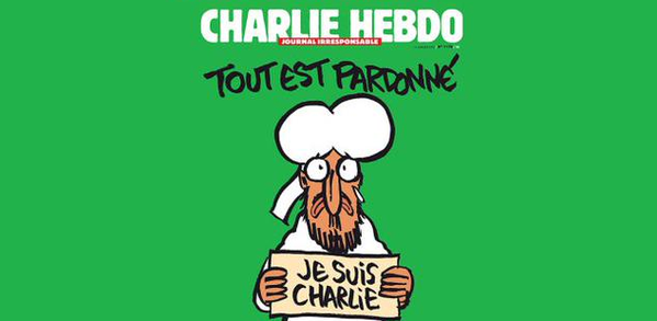 Charlie Hebdo, con Mahoma en portada, se muestra al mundo tras la matanza