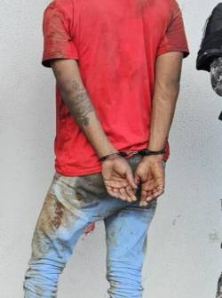 Foto de hombre deenido por el asesinato de un policía en el norte de Guayaquil.