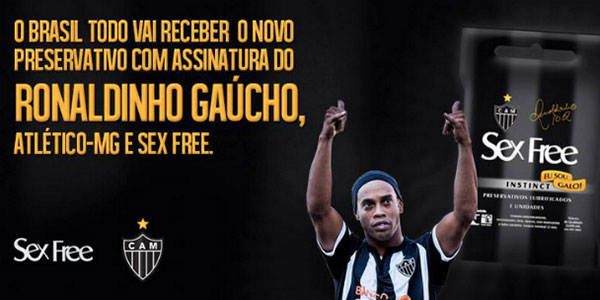 Ronaldinho impulsa su propia marca de condones &#039;Sex Free&#039; R10