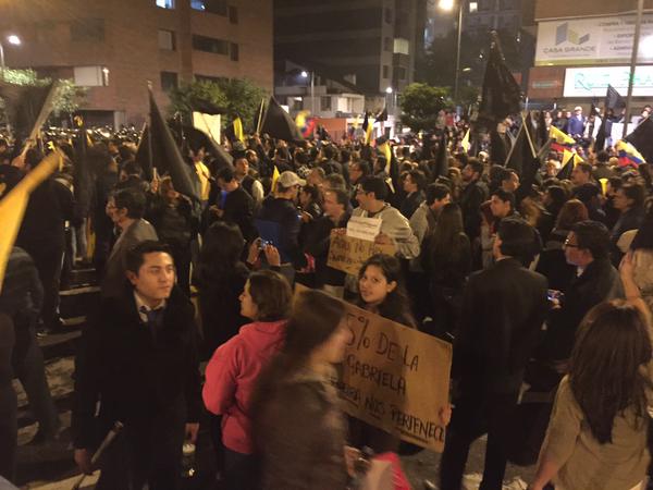 Quito: Inicia nueva semana de protestas en la Av. De Los Shyris