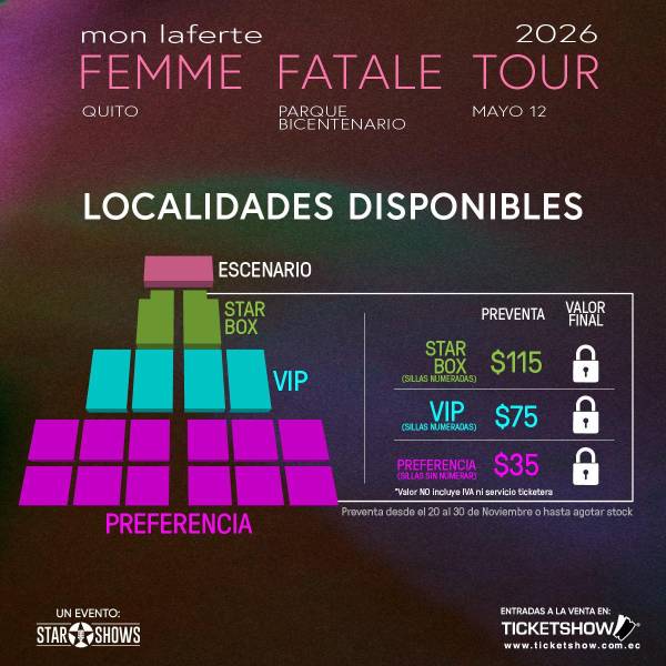 Localidades y precios para el concierto de Mon Laferte.
