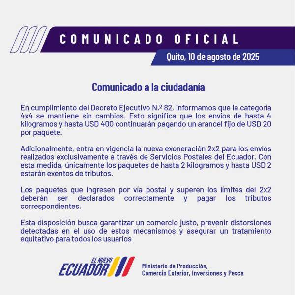 Imagen del comunicado
