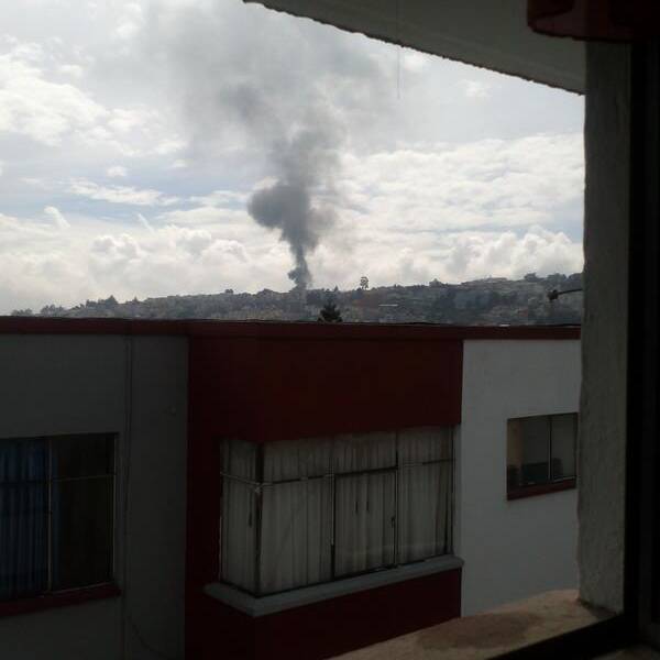 Incendio en el sector de Carcélen Alto, en Quito