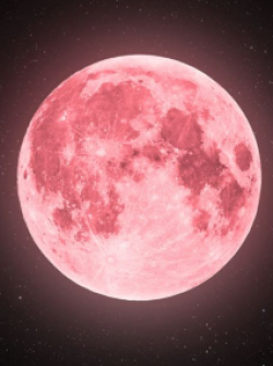 Ilustración artística de la Luna Rosa
